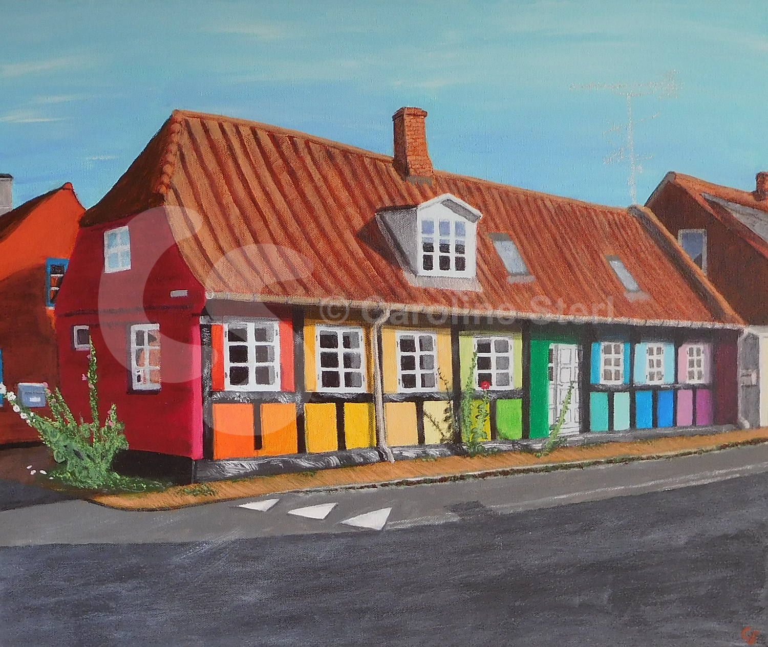 Painting: Rainbow House